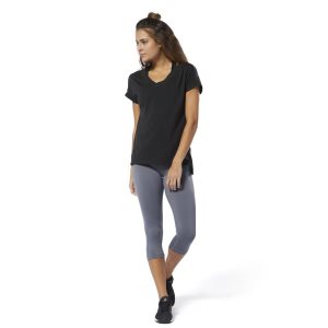 Reebok WOR Supremium Detail T Shirt Damen - Schwarz - DE 716-FQL